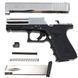 Стартовый пистолет Glock 17, KUZEY GN-19#1 Shiny Chrome Plating/Black Grips, Сигнальный пистолет под холостой патрон 9мм, Шумовой GN-19#1 фото 5