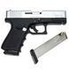 Стартовый пистолет Glock 17, KUZEY GN-19#1 Shiny Chrome Plating/Black Grips, Сигнальный пистолет под холостой патрон 9мм, Шумовой GN-19#1 фото 2