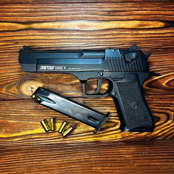 Стартовий пістолет Retay Arms Eagle X, Desert Eagle + 20 патронів, під холостий патрон 9мм 000044 фото