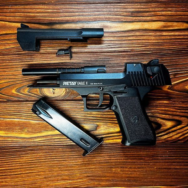 Стартовий пістолет Retay Arms Eagle X, Desert Eagle + 20 патронів, під холостий патрон 9мм 000044 фото