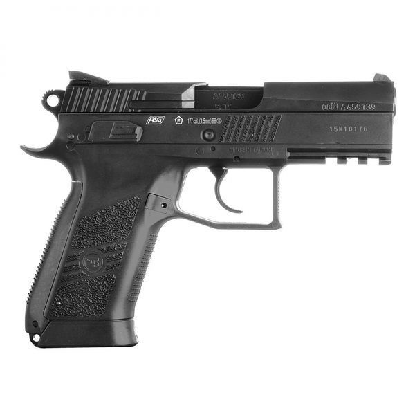 Пістолет пневматичний ASG CZ 75 P-07 Duty. CO2. BB кал. 4.5 мм, вид збоку