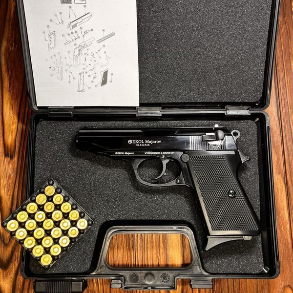 Стартовый пистолет Ekol Voltran Majarov, Walther PPk 9мм, Сигнальный, Шумовой пистолет 9мм 00008 фото