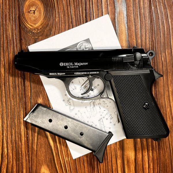 Стартовый пистолет Ekol Voltran Majarov, Walther PPk 9мм, Сигнальный, Шумовой пистолет 9мм 00008 фото