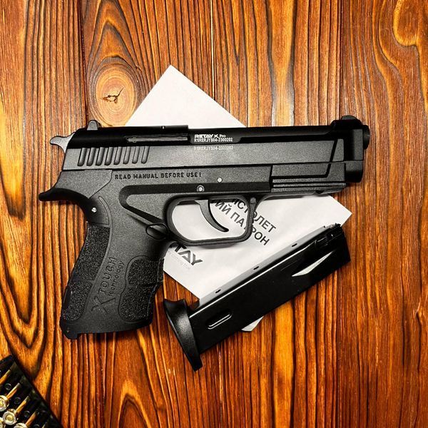 Стартовый пистолет Beretta 92, Retay XPro Black, Сигнальный пистолет под холостой патрон 9мм, Шумовой XPro фото