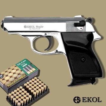 Стартовий пістолет Walther ppk, Ekol Lady + 20 патронів, Сигнальний пістолет під холостий патрон 9мм, Шумовий lady фото