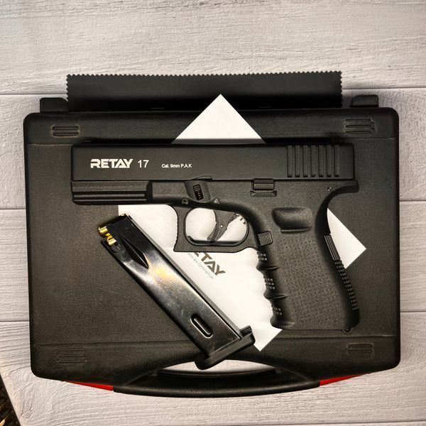 Стартовий пістолет Retay Arms Glock 17 + 20 патронів + кобура G19-1111 фото