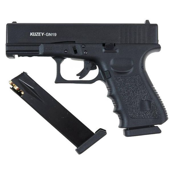 Стартовий пістолет Glock 17, KUZEY GN-19#1 Black, Сигнальний пістолет під холостий патрон 9мм, Шумовий GN-19#1 фото