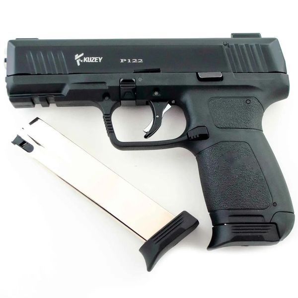 Стартовый пистолет KUZEY A-100#1 Black/Black Grips, Сигнальный пистолет под холостой патрон 9мм, Шумовой A-100#1 фото